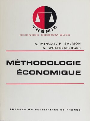 cover image of Méthodologie économique